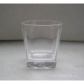 High quality glass material drinkware glass with square shape